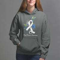 Pretty White Ribbon Bird Lung Cancer Awareness Hoodie - Wonder Print Shop