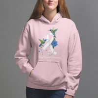 Pretty White Ribbon Bird Lung Cancer Awareness Hoodie - Wonder Print Shop