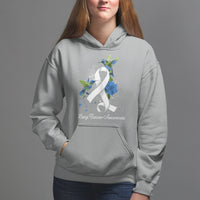 Pretty White Ribbon Bird Lung Cancer Awareness Hoodie - Wonder Print Shop