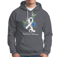 Pretty White Ribbon Bird Lung Cancer Awareness Hoodie - Wonder Print Shop