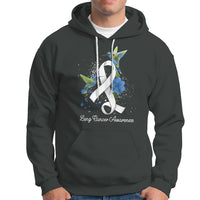 Pretty White Ribbon Bird Lung Cancer Awareness Hoodie - Wonder Print Shop