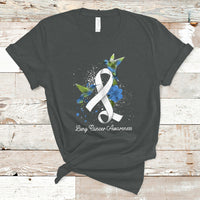 Pretty White Ribbon Bird Lung Cancer Awareness T Shirt - Wonder Print Shop