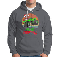 Merry Christmas Santa Monster Truck Dabbing Hoodie - Wonder Print Shop