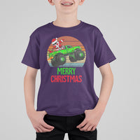 Merry Christmas Santa Monster Truck Dabbing T Shirt For Kid - Wonder Print Shop