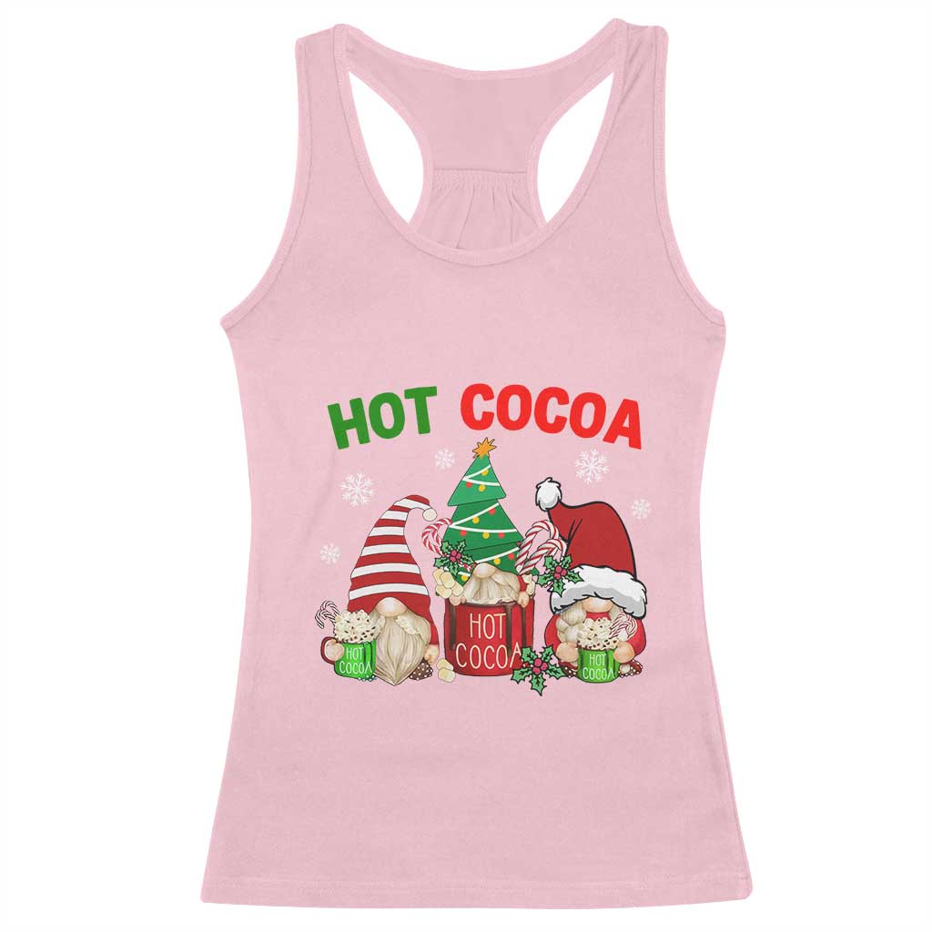 Hot Cocoa Gnomes Drink Hot Chocolate Watch Christmas Movies Racerback Tank Top