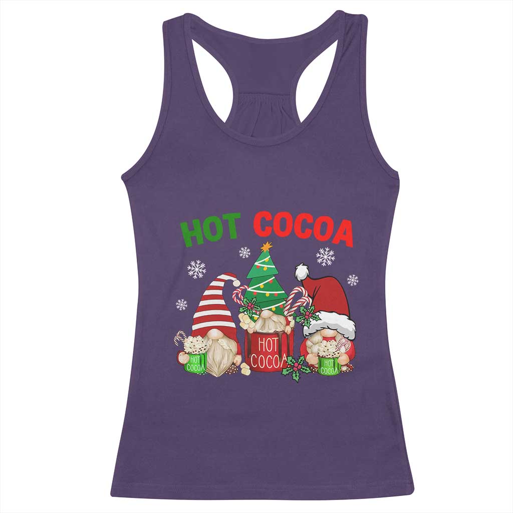 Hot Cocoa Gnomes Drink Hot Chocolate Watch Christmas Movies Racerback Tank Top