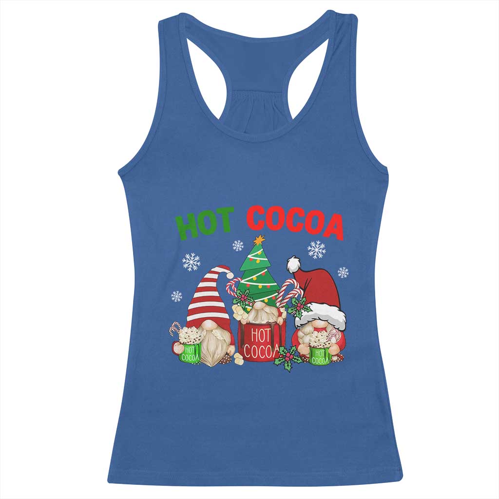 Hot Cocoa Gnomes Drink Hot Chocolate Watch Christmas Movies Racerback Tank Top