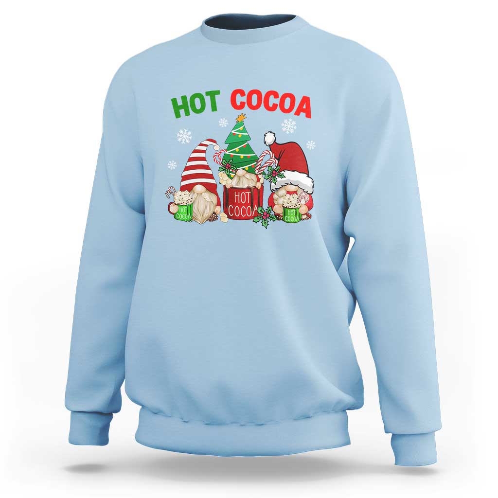 Hot Cocoa Gnomes Drink Hot Chocolate Watch Christmas Movies Sweatshirt - Wonder Print Shop