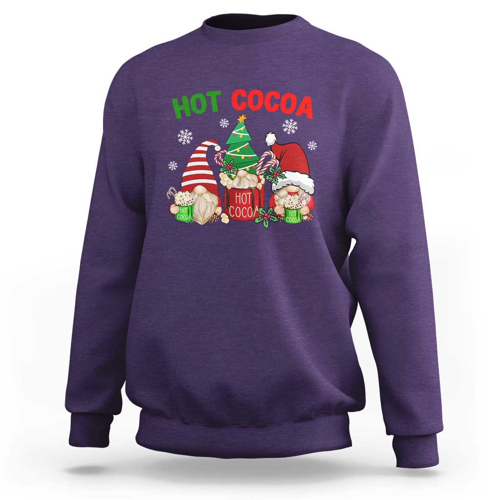 Hot Cocoa Gnomes Drink Hot Chocolate Watch Christmas Movies Sweatshirt - Wonder Print Shop