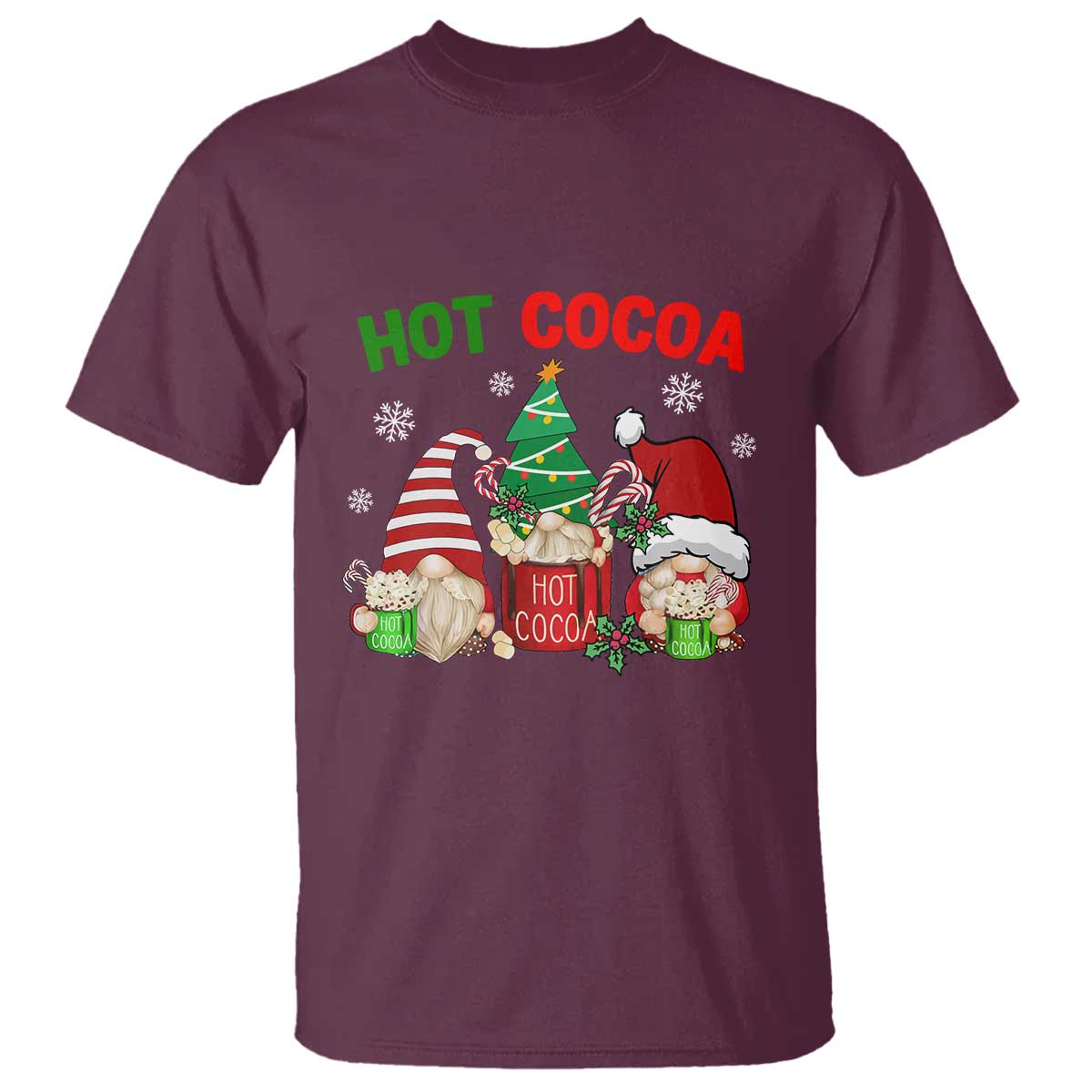Hot Cocoa Gnomes Drink Hot Chocolate Watch Christmas Movies T Shirt - Wonder Print Shop