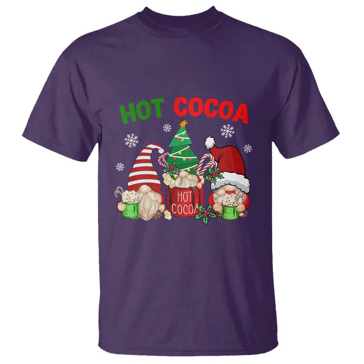 Hot Cocoa Gnomes Drink Hot Chocolate Watch Christmas Movies T Shirt - Wonder Print Shop