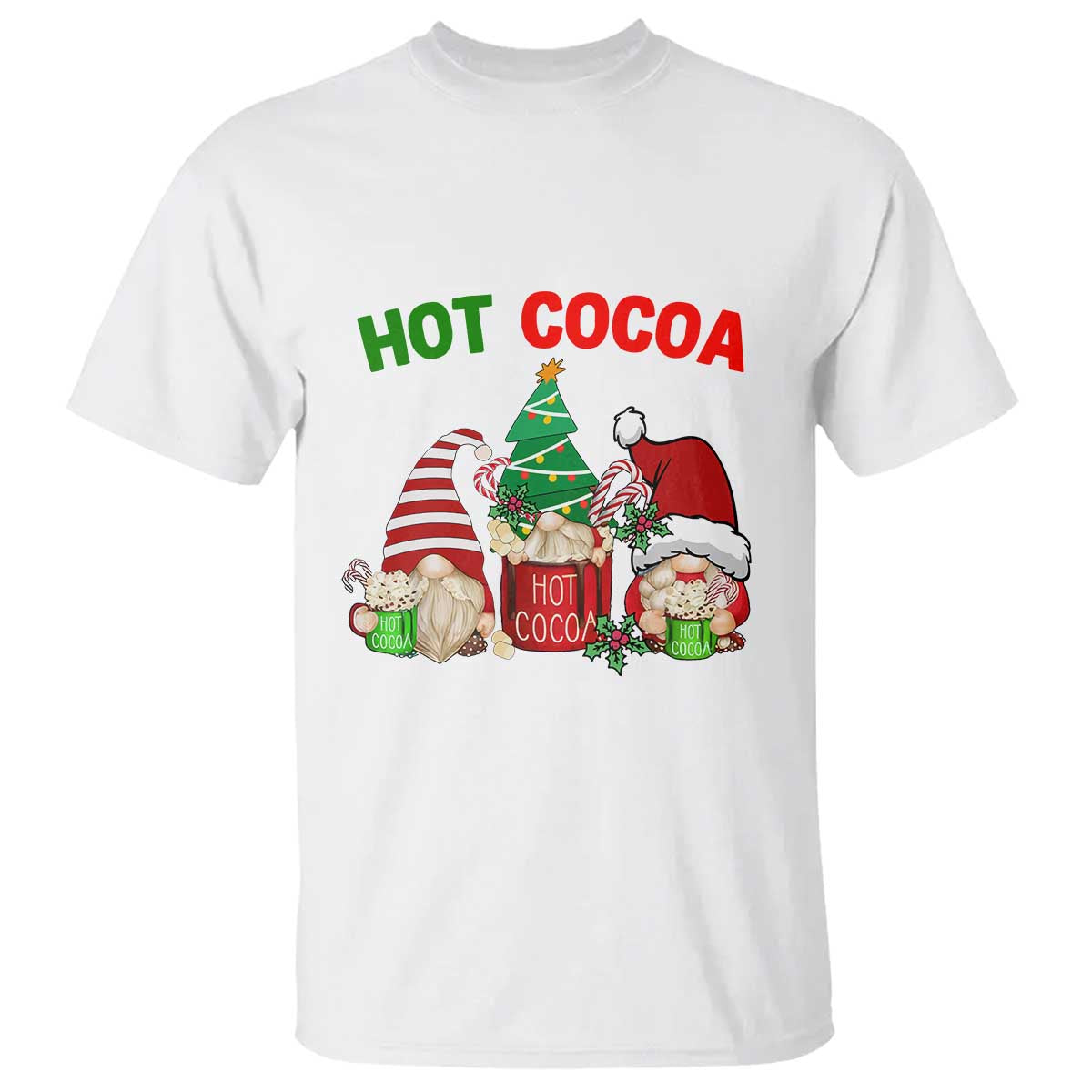 Hot Cocoa Gnomes Drink Hot Chocolate Watch Christmas Movies T Shirt - Wonder Print Shop