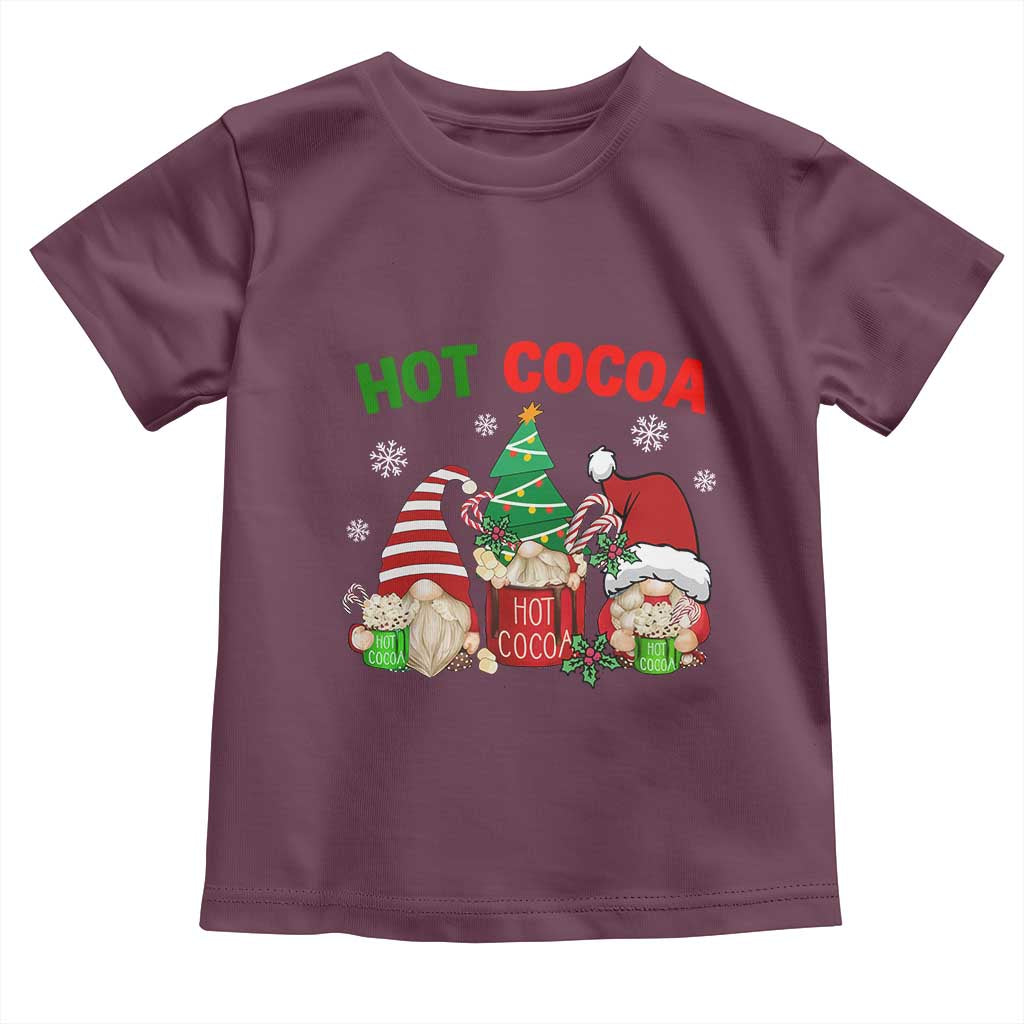 Hot Cocoa Gnomes Drink Hot Chocolate Watch Christmas Movies Toddler T Shirt