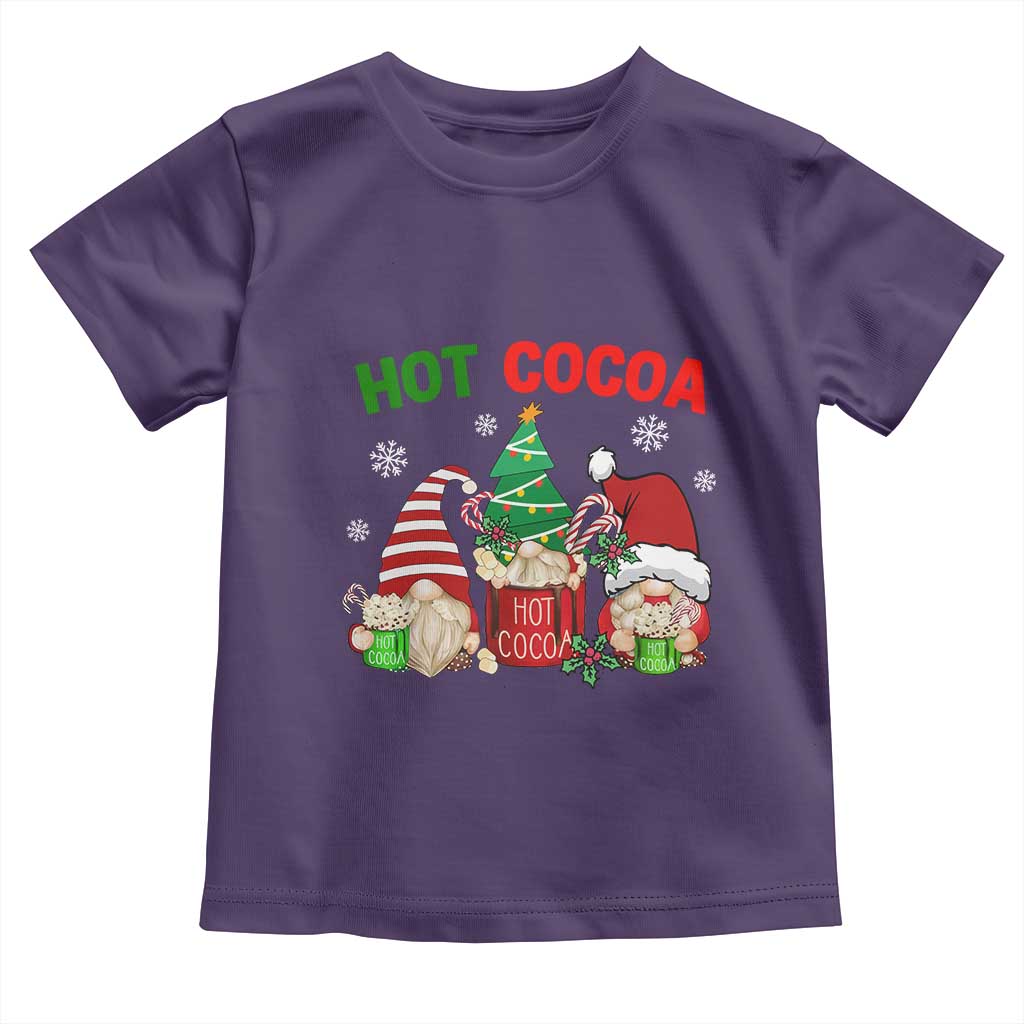 Hot Cocoa Gnomes Drink Hot Chocolate Watch Christmas Movies Toddler T Shirt