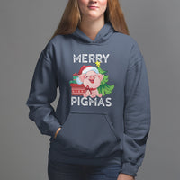 Merry Pigmas Pig Santa Christmas Light Farmer Hoodie - Wonder Print Shop
