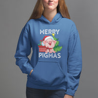 Merry Pigmas Pig Santa Christmas Light Farmer Hoodie - Wonder Print Shop