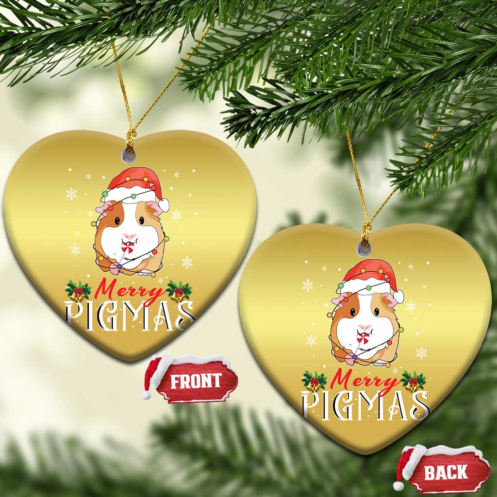 Merry Pigmas Christmas Cute Guinea Pig Christmas Ornament - Wonder Print Shop