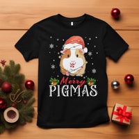 Christmas T Shirt Merry Pigmas Cute Guinea Pig Santa Hat - Wonder Print Shop