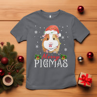 Christmas T Shirt Merry Pigmas Cute Guinea Pig Santa Hat - Wonder Print Shop