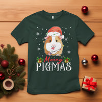 Christmas T Shirt Merry Pigmas Cute Guinea Pig Santa Hat - Wonder Print Shop