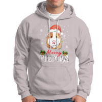 Christmas Hoodie Merry Pigmas Cute Guinea Pig Santa Hat - Wonder Print Shop