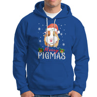 Christmas Hoodie Merry Pigmas Cute Guinea Pig Santa Hat - Wonder Print Shop