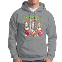 Christmas Hoodie Guinea Pig In Xmas Socks Cute Santa Hat - Wonder Print Shop
