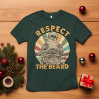 Christmas T Shirt Respect The Beard Cool Santa - Wonder Print Shop