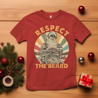 Christmas T Shirt Respect The Beard Cool Santa - Wonder Print Shop