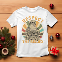 Christmas T Shirt Respect The Beard Cool Santa - Wonder Print Shop