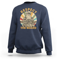 Christmas Sweatshirt Respect The Beard Cool Santa - Wonder Print Shop