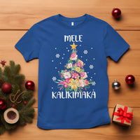 Mele Kalikimaka Hawaiian Christmas Tree Tropical Flower T Shirt - Wonder Print Shop
