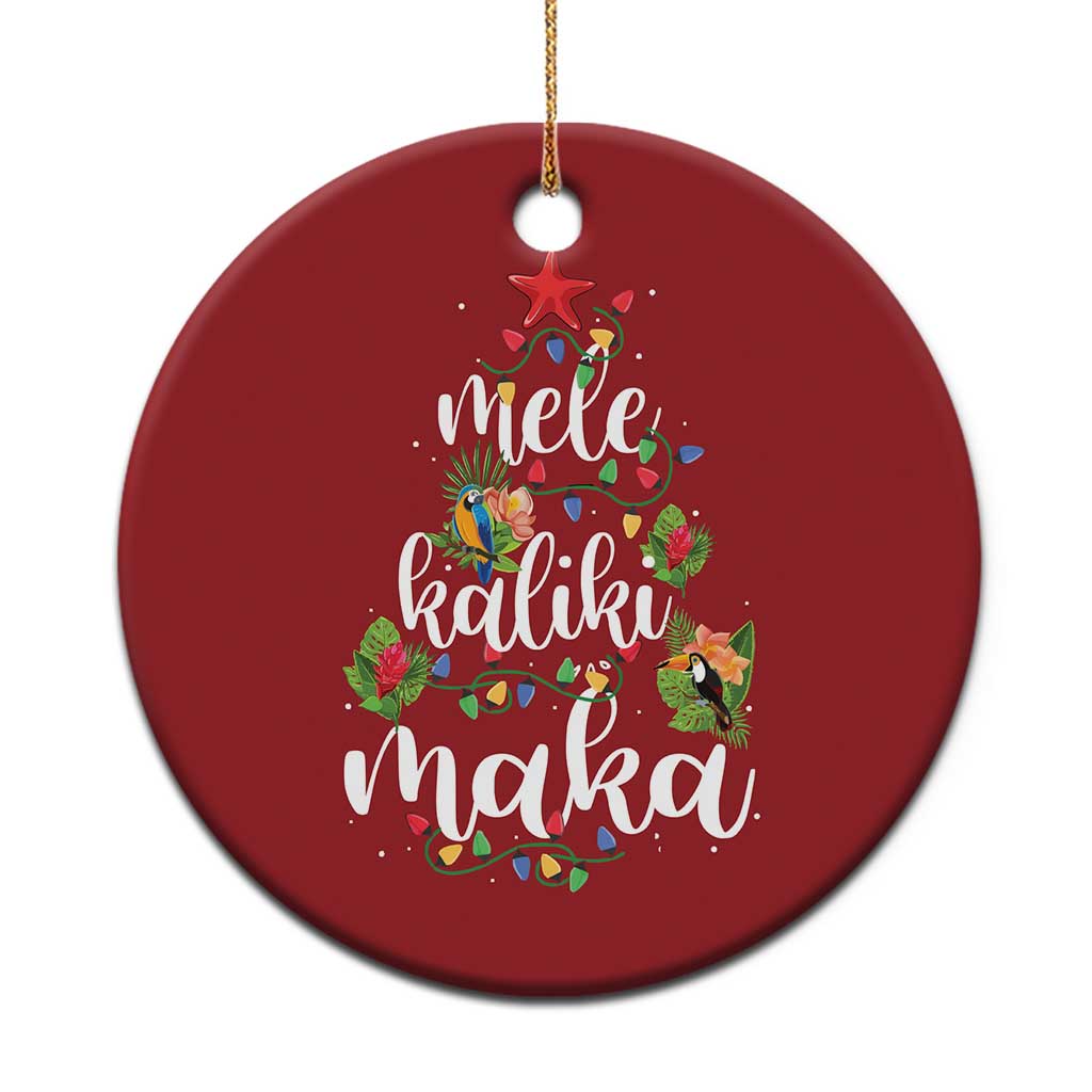 Mele Kalikimaka Hawaiian Xmas Tree Christmas Ornament - Wonder Print Shop