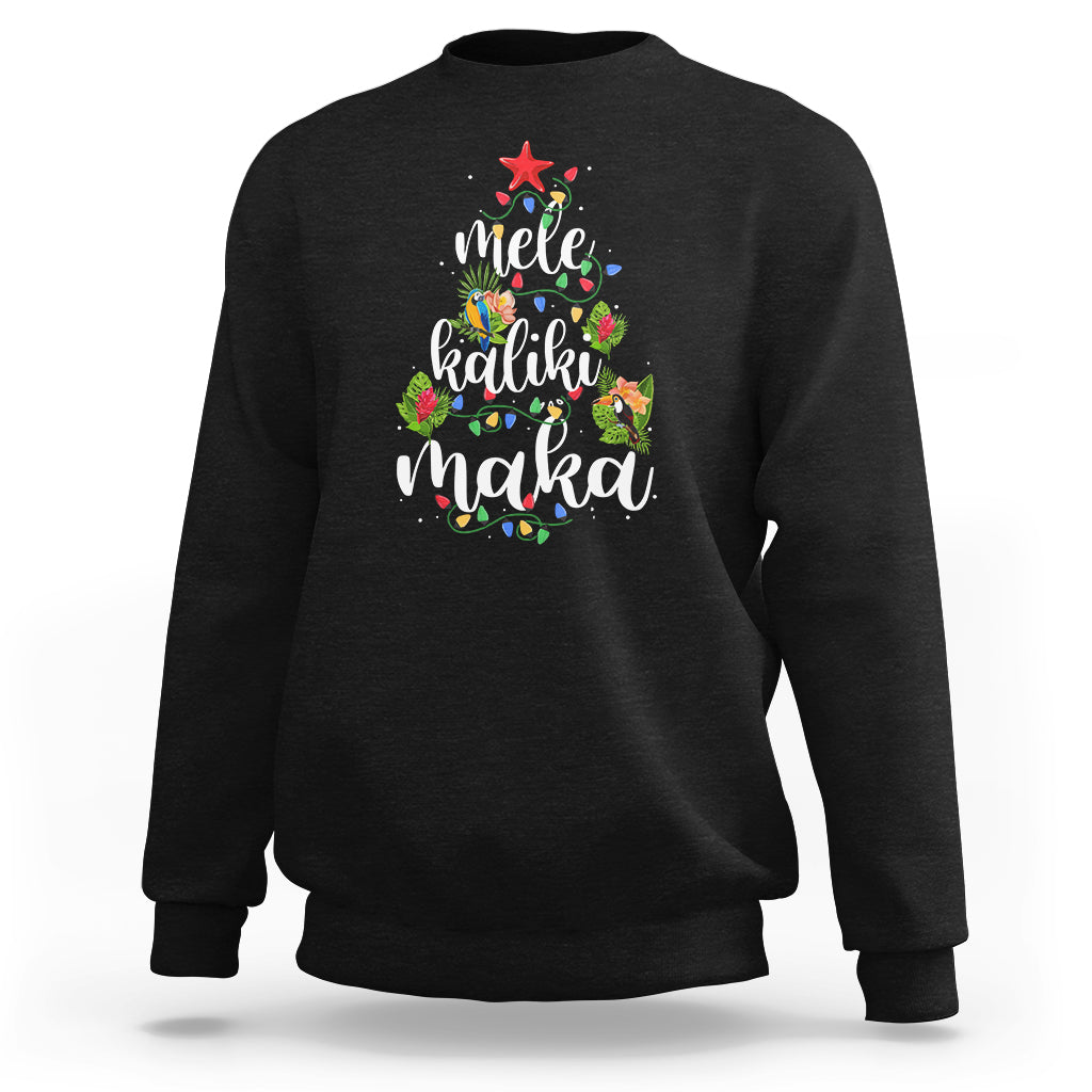Mele Kalikimaka Hawaiian Christmas Tree Sweatshirt - Wonder Print Shop