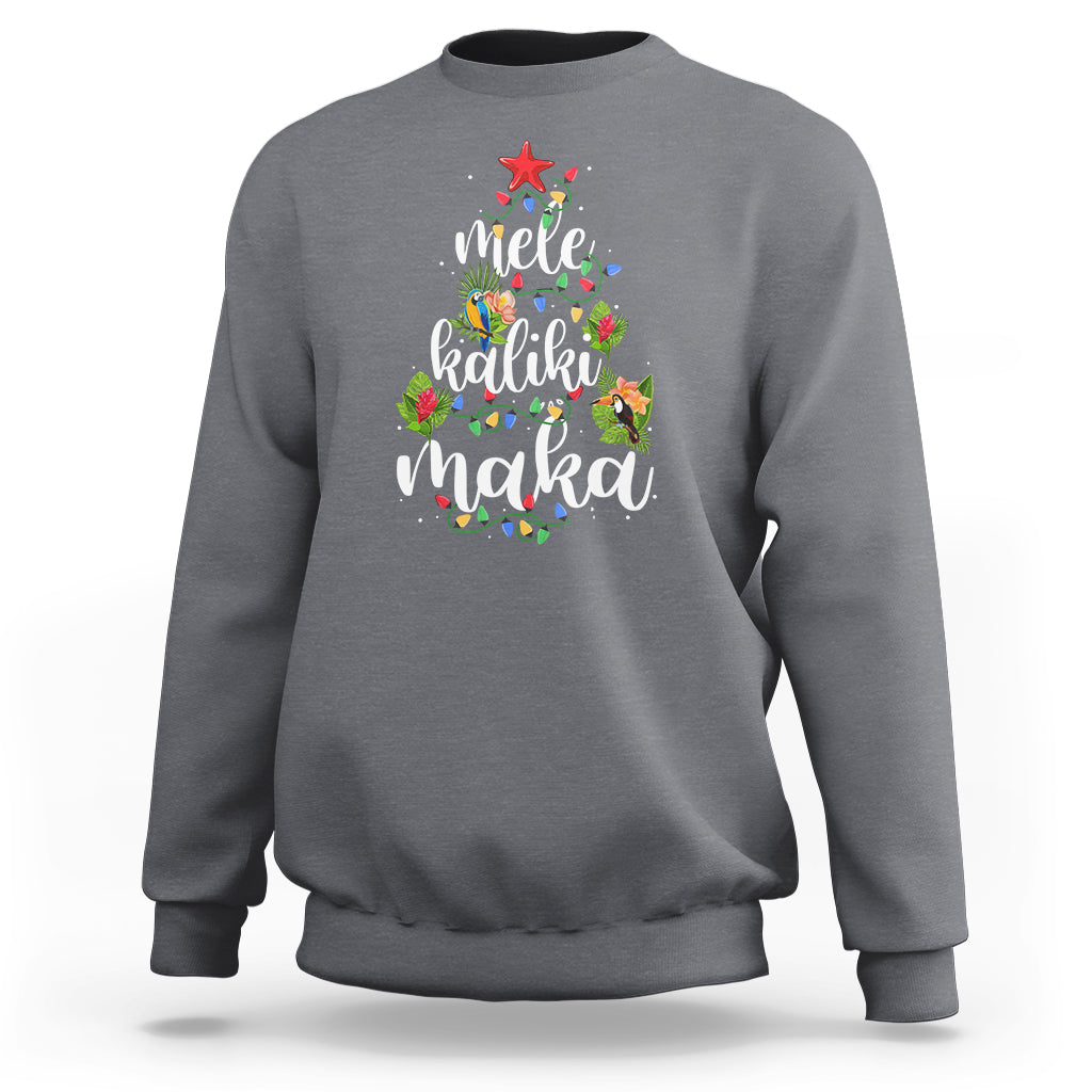 Mele Kalikimaka Hawaiian Christmas Tree Sweatshirt - Wonder Print Shop