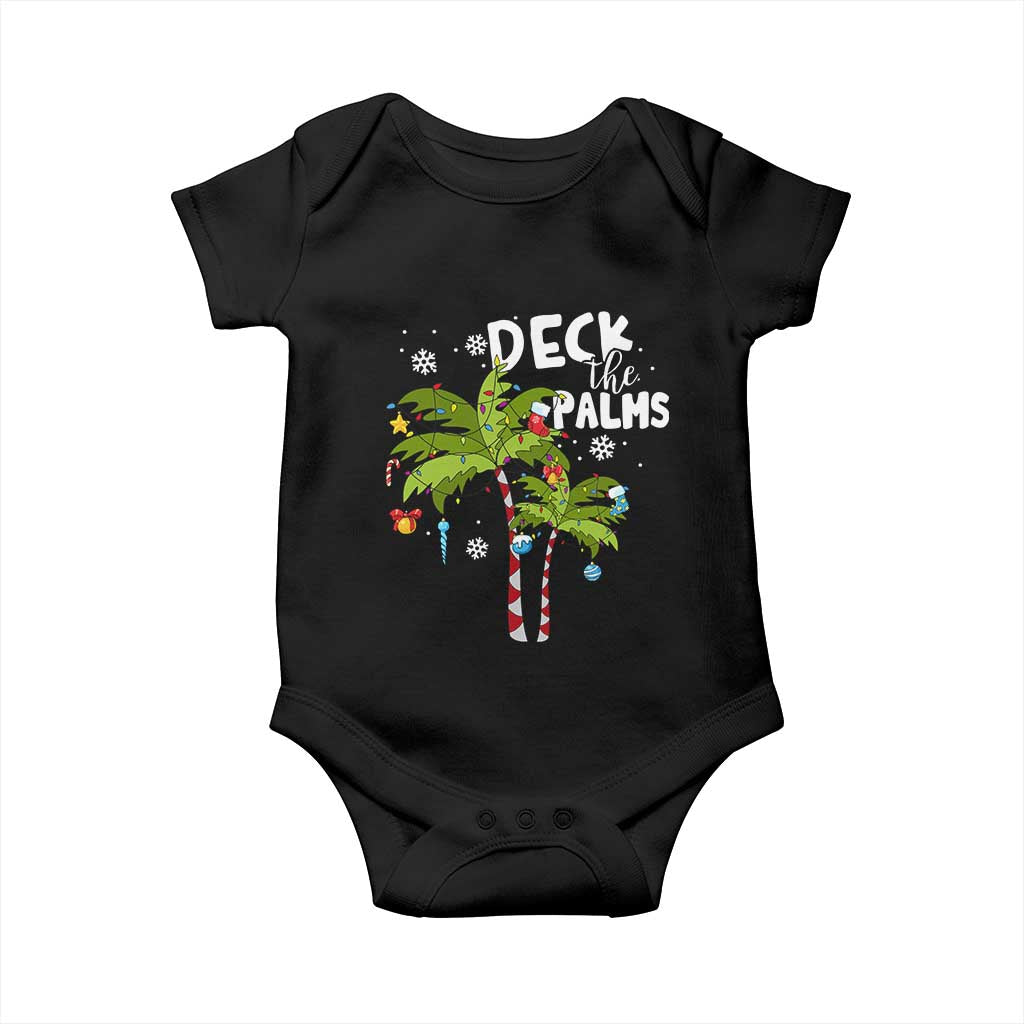 Christmas In Hawaii Baby Onesie Deck the Palms Xmas Tree