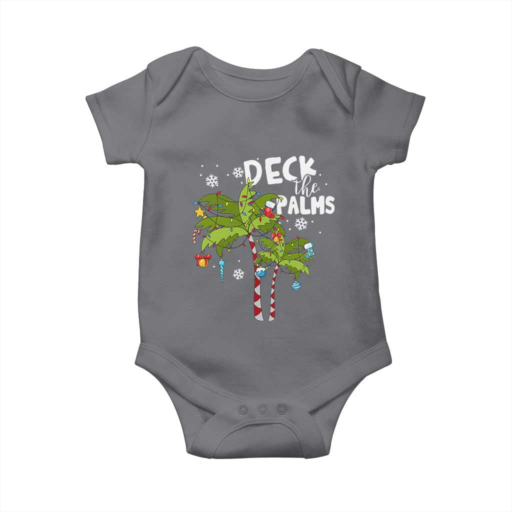 Christmas In Hawaii Baby Onesie Deck the Palms Xmas Tree