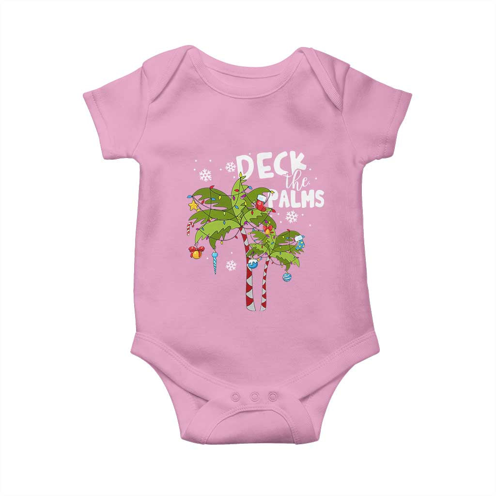 Christmas In Hawaii Baby Onesie Deck the Palms Xmas Tree