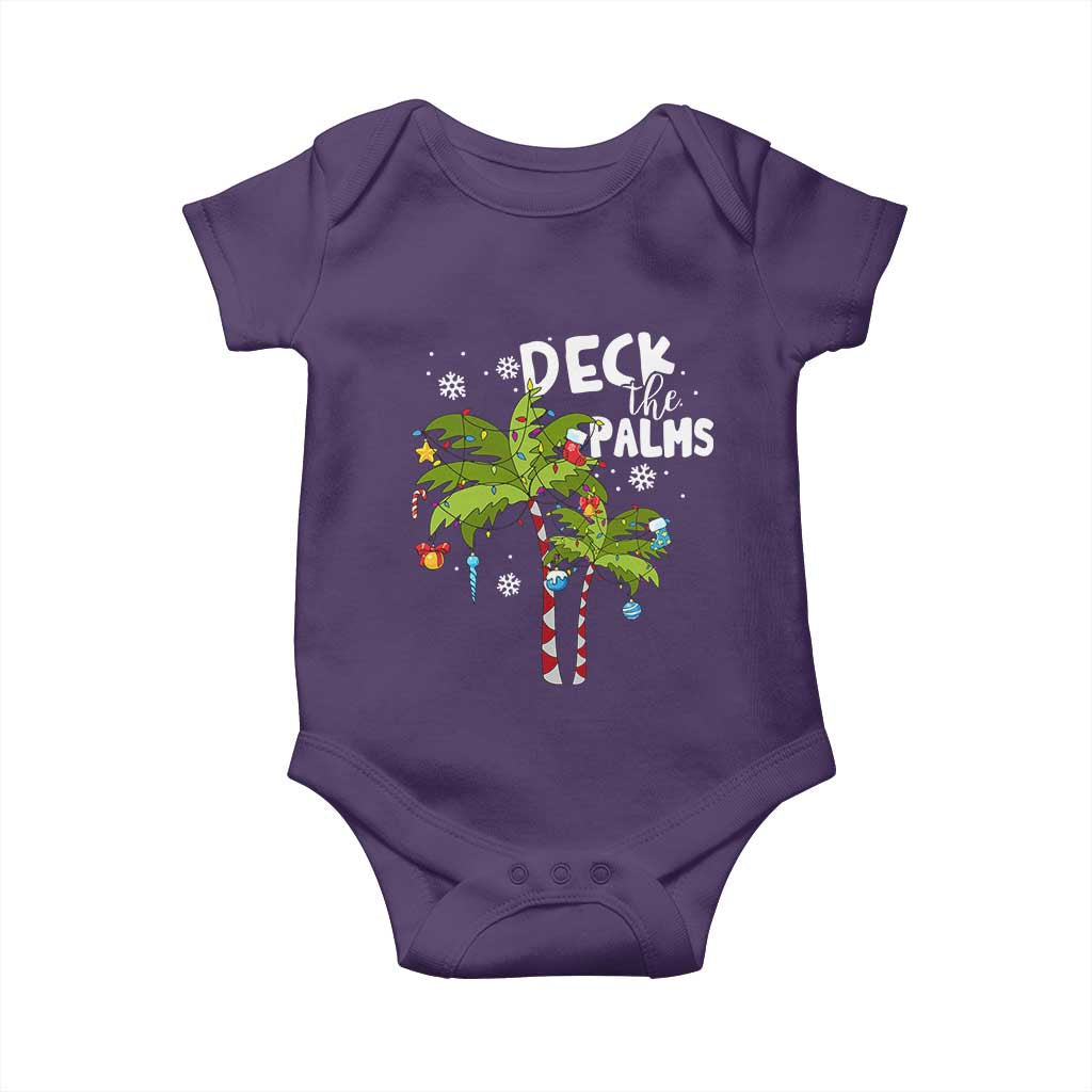 Christmas In Hawaii Baby Onesie Deck the Palms Xmas Tree