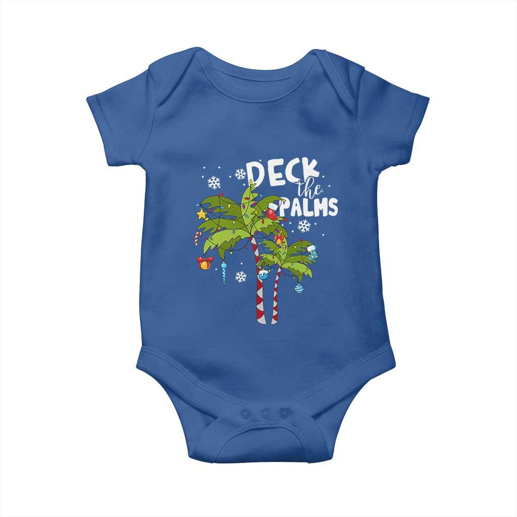 Christmas In Hawaii Baby Onesie Deck the Palms Xmas Tree