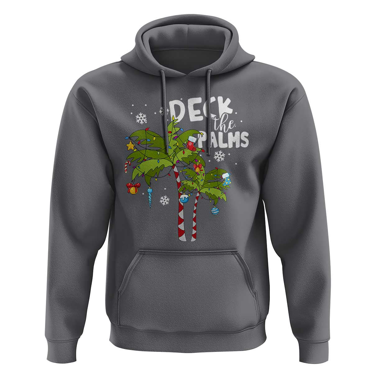 Christmas In Hawaii Hoodie Deck the Palms Xmas Tree
