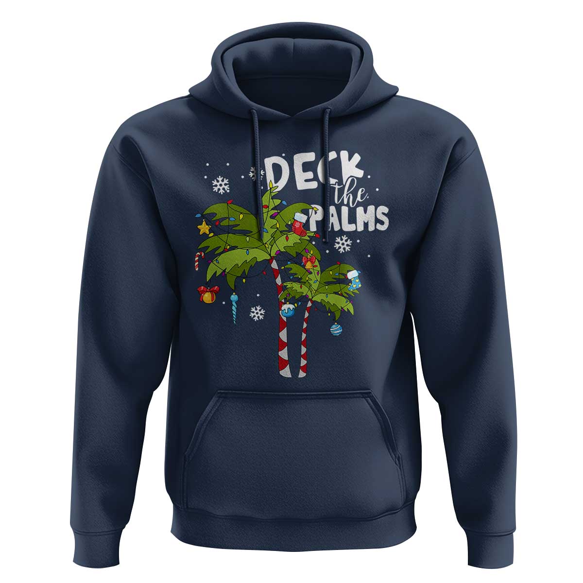 Christmas In Hawaii Hoodie Deck the Palms Xmas Tree