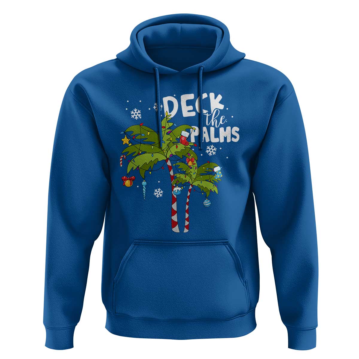 Christmas In Hawaii Hoodie Deck the Palms Xmas Tree