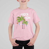 Christmas In Hawaii T Shirt For Kid Deck the Palms Xmas Tree - Wonder Print Shop