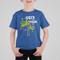 Christmas In Hawaii T Shirt For Kid Deck the Palms Xmas Tree - Wonder Print Shop