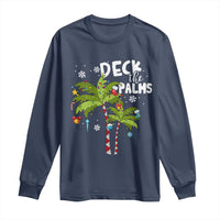 Christmas In Hawaii Long Sleeve Shirt Deck the Palms Xmas Tree