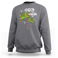 Christmas In Hawaii Sweatshirt Deck the Palms Xmas Tree - Wonder Print Shop