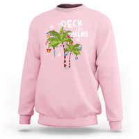 Christmas In Hawaii Sweatshirt Deck the Palms Xmas Tree - Wonder Print Shop