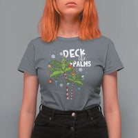 Christmas In Hawaii T Shirt For Women Deck the Palms Xmas Tree - Wonder Print Shop