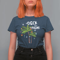 Christmas In Hawaii T Shirt For Women Deck the Palms Xmas Tree - Wonder Print Shop